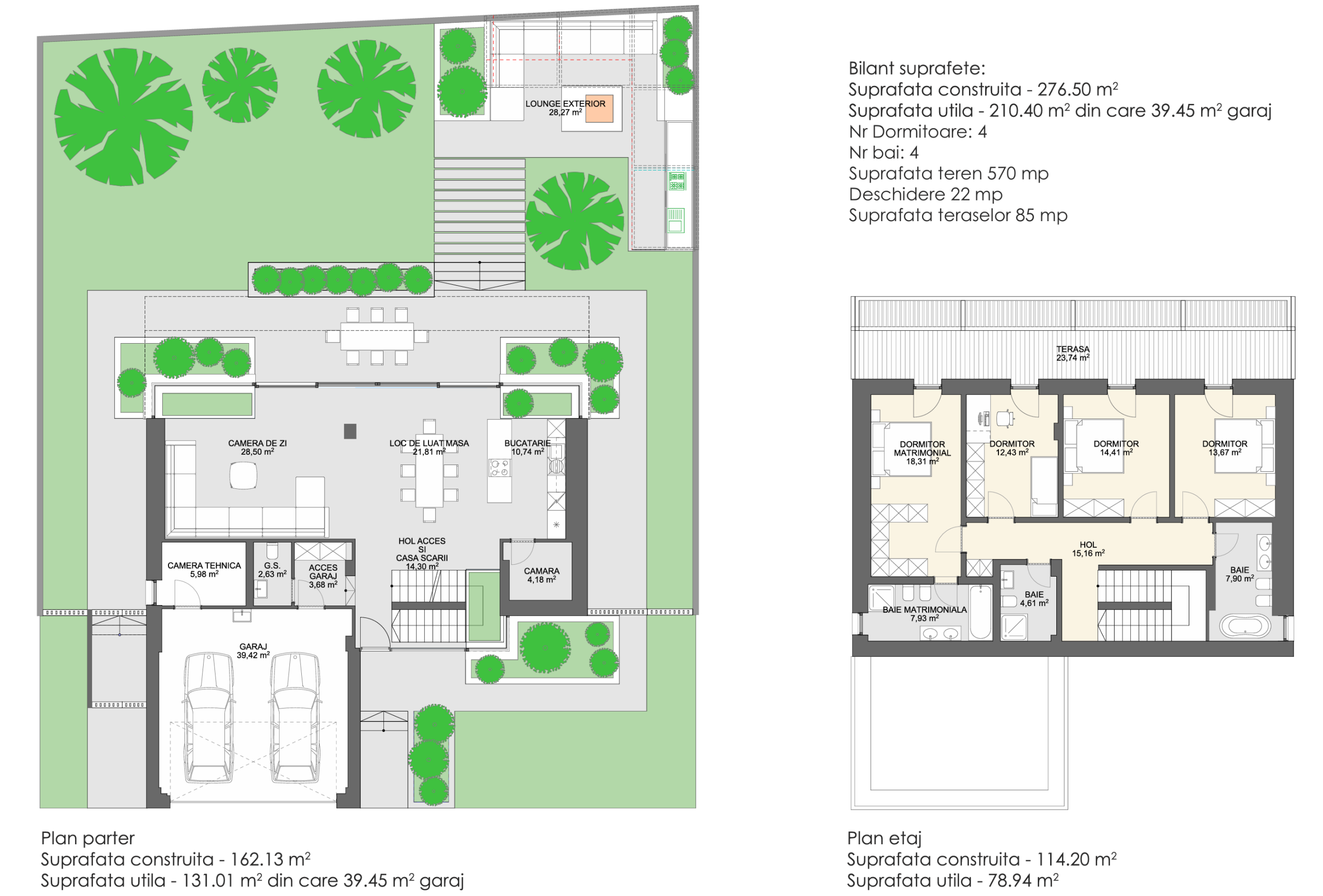 Plan arhitectural casa