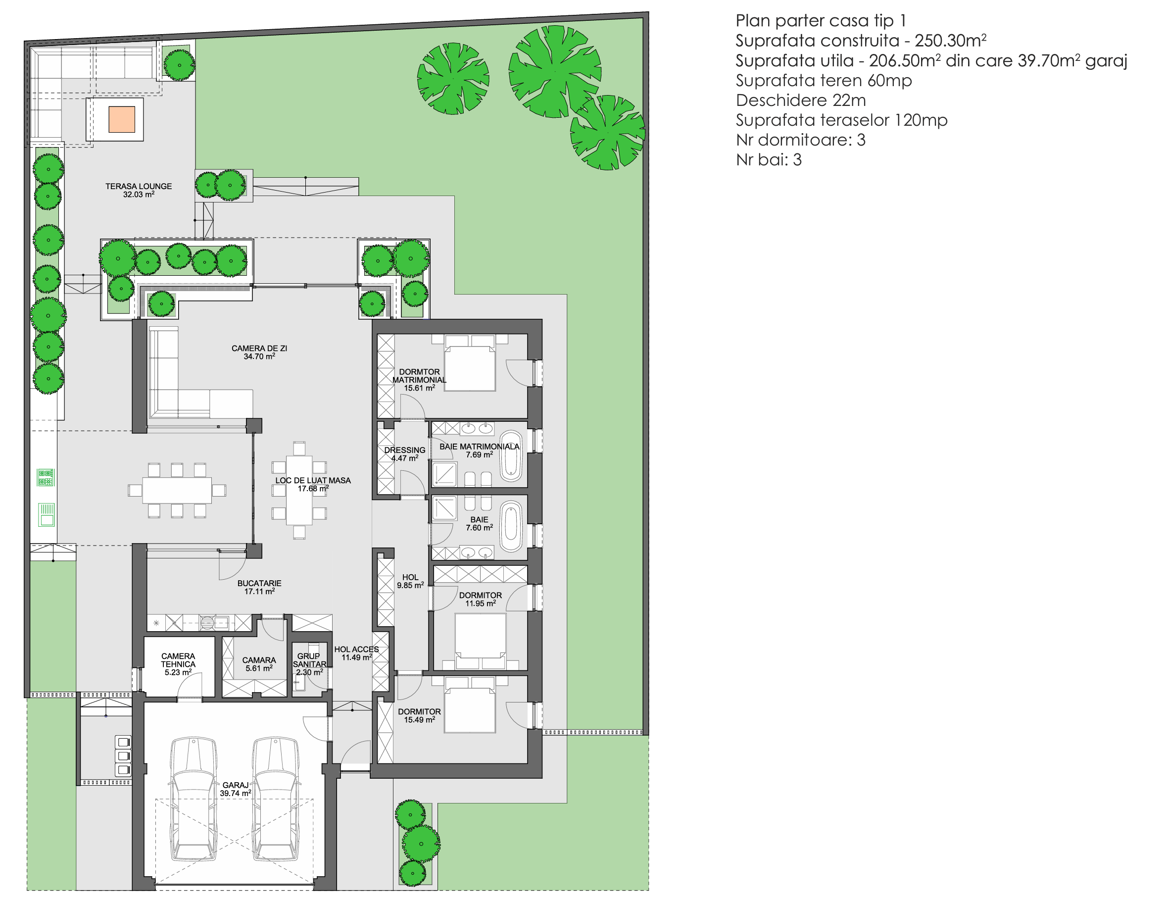 Plan arhitectural casa