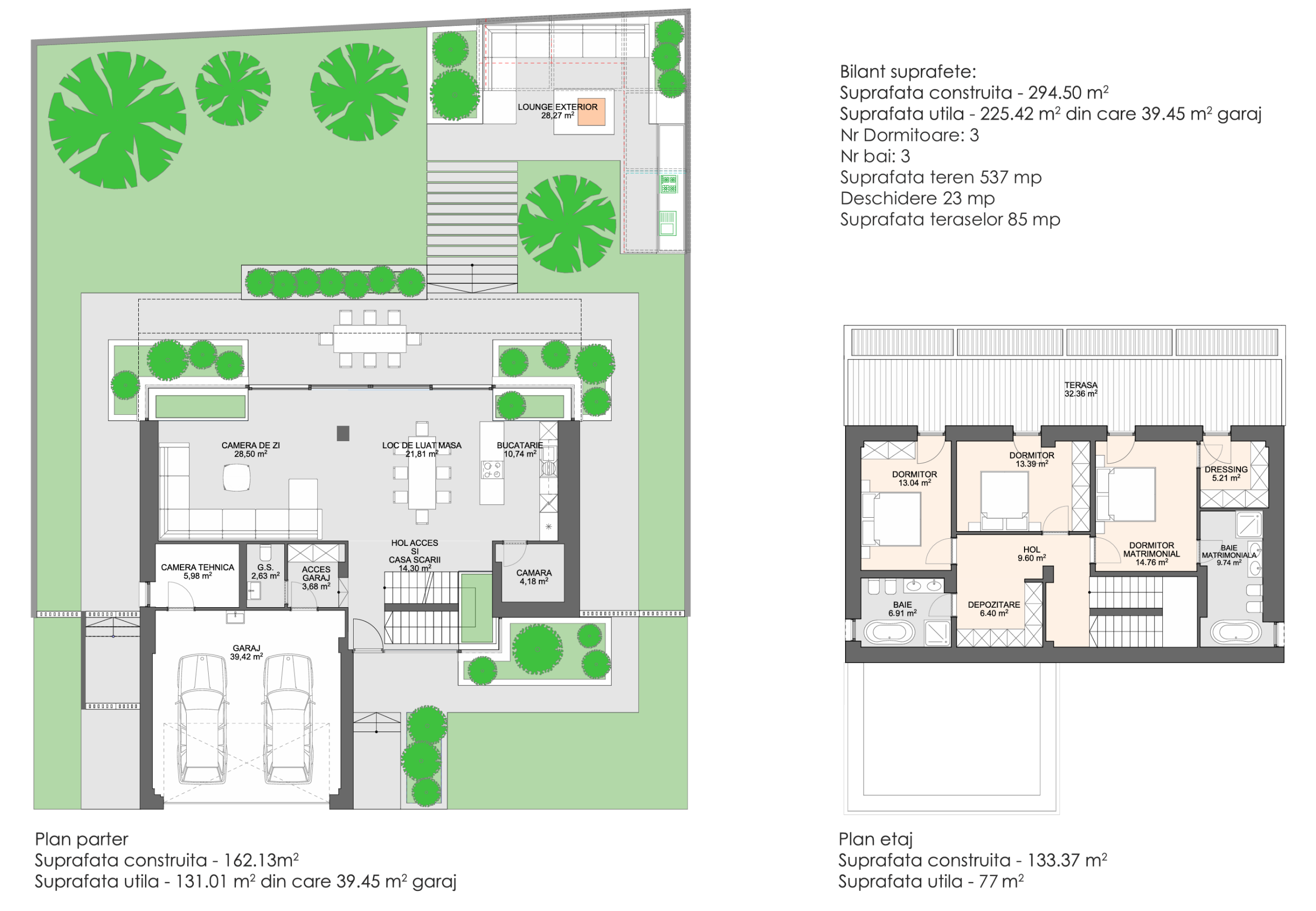 Plan arhitectural casa